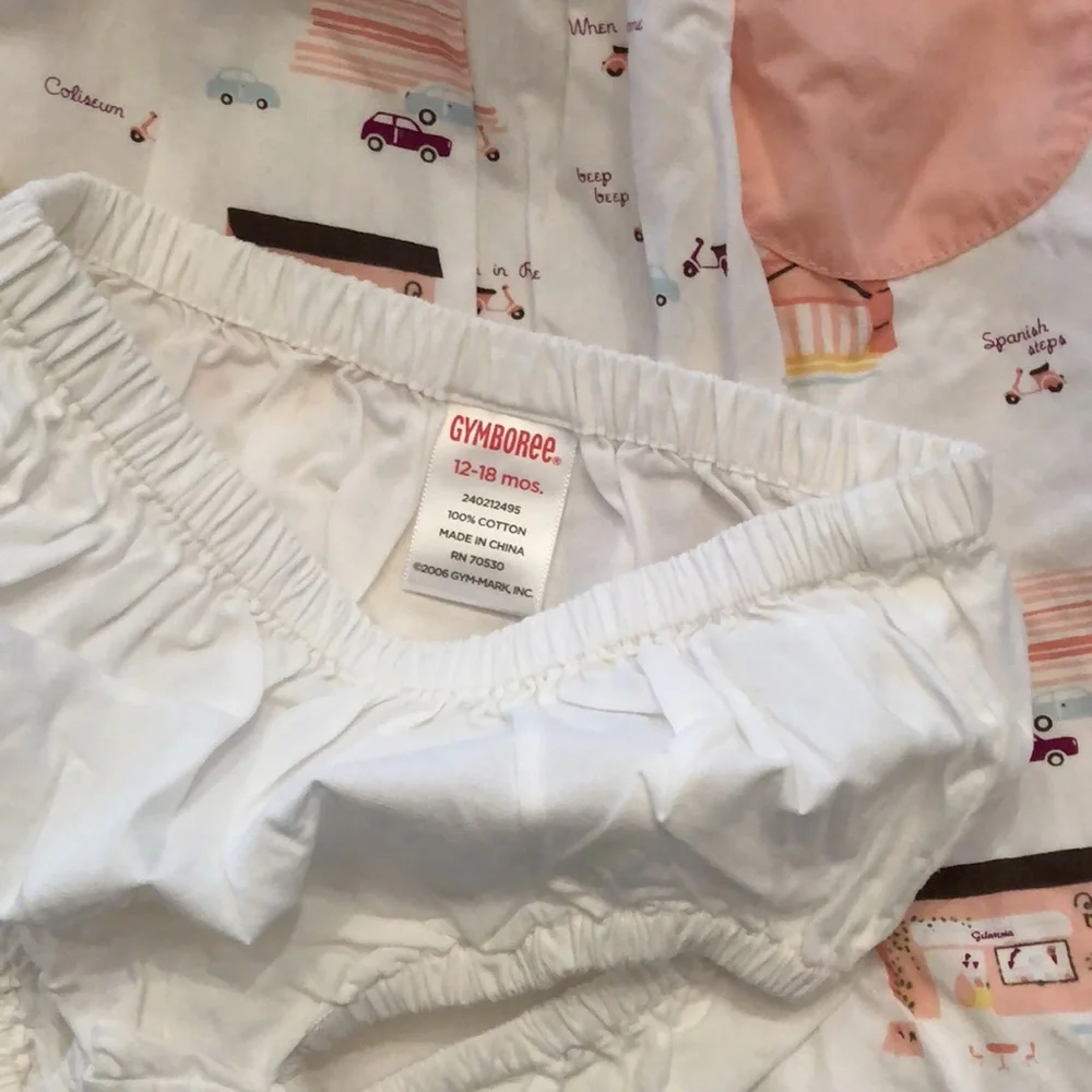 NWOT 2006 Gymboree White Travel Dress Size 12 - 18 months girls
